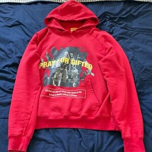 Red Graphic Hoodie Sweatshirt - Men